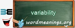 WordMeaning blackboard for variability